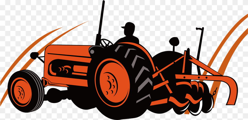 Tractor Farm Agriculture Agricultural Machinery Field Agricultural Machinery Clipart, Nature, Outdoors, Countryside, Rural Png Image