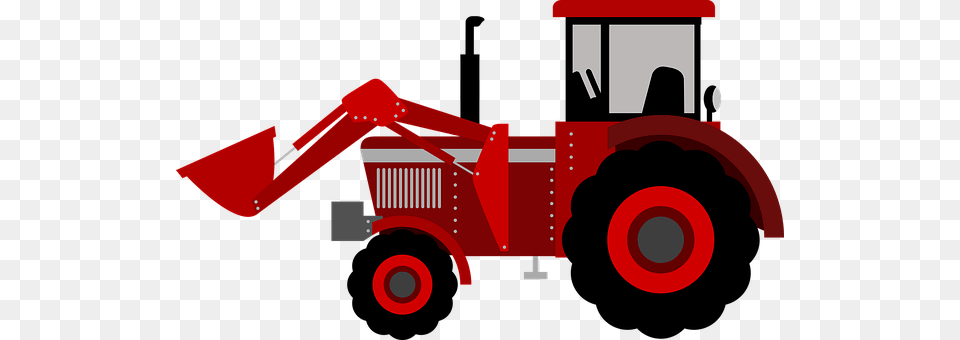Tractor Farm Kid Agriculture Rural Field A Tractor With Bucket Clipart, Transportation, Vehicle, Bulldozer, Machine Free Transparent Png