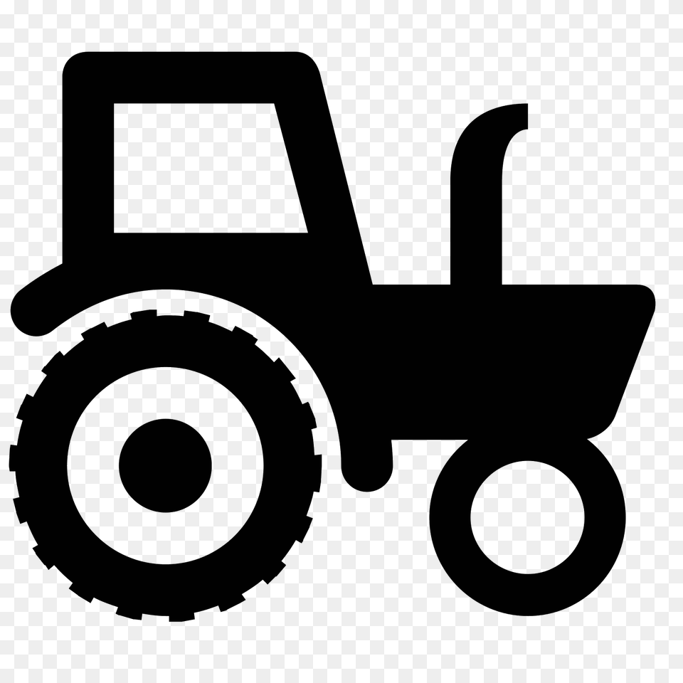 Tractor Icon, Gray Free Png Download