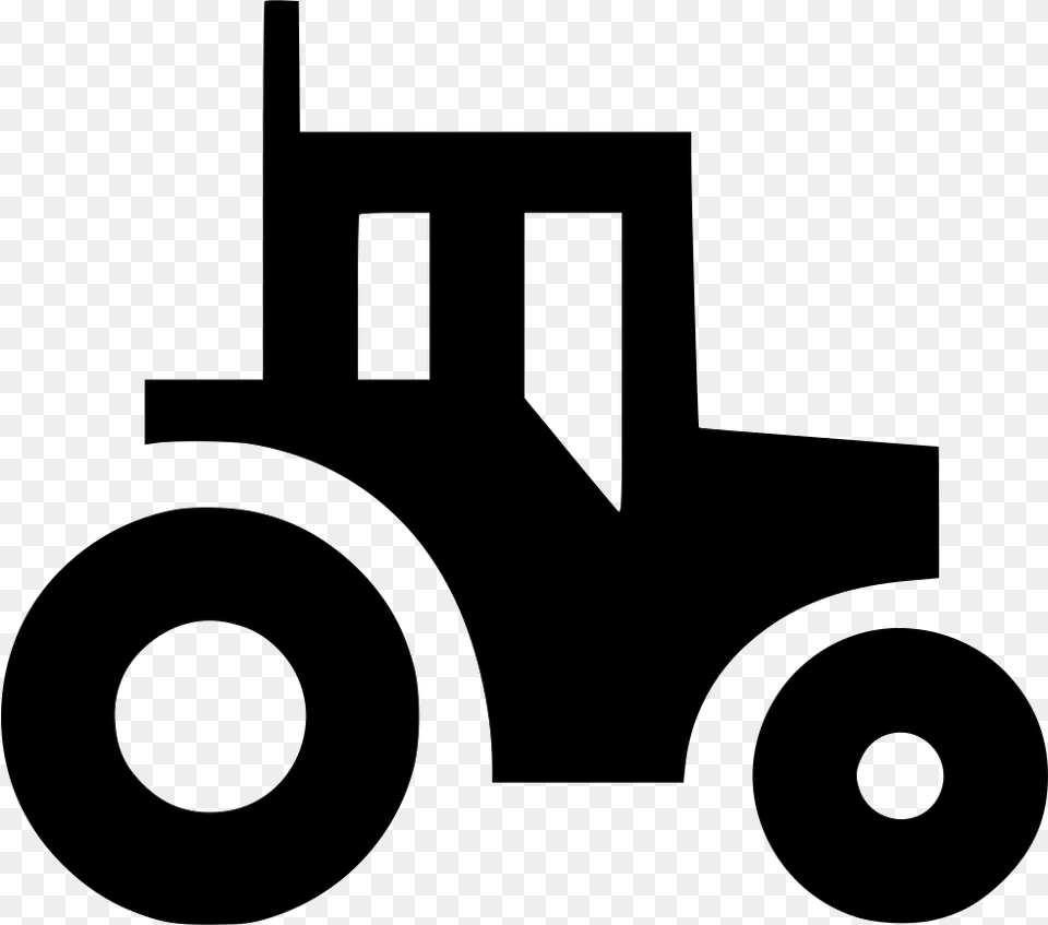 Tractor Icon, Stencil, Machine, Cross, Symbol Free Png Download