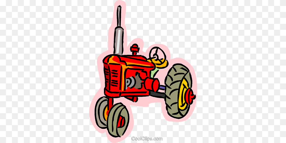 Tractor Royalty Vector Clip Art Illustration, Vehicle, Transportation, Tool, Plant Free Png