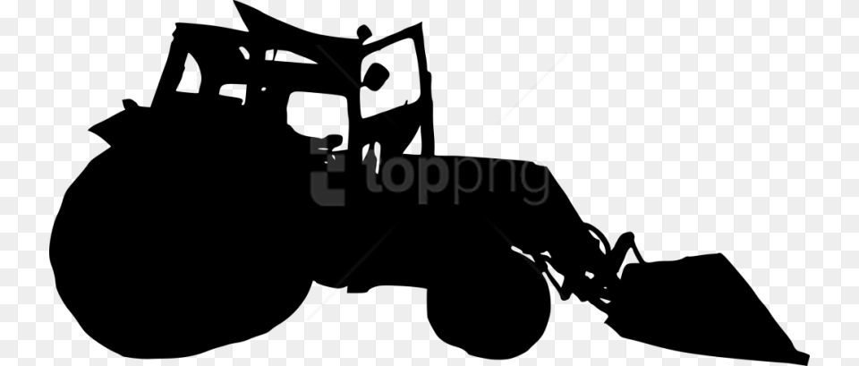Tractor Silhouette, Machine, Nature, Outdoors, Bulldozer Free Transparent Png
