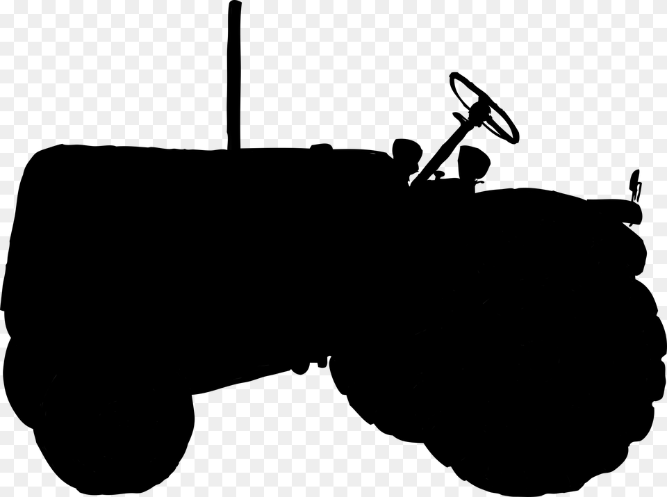 Tractor Silhouette Cliparts, Gray Free Png Download