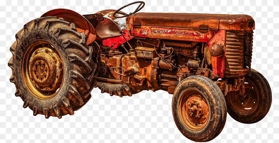 Tractor Transparent Hd Photo Old Farm Tractor, Transportation, Vehicle, Machine, Wheel Free Png Download