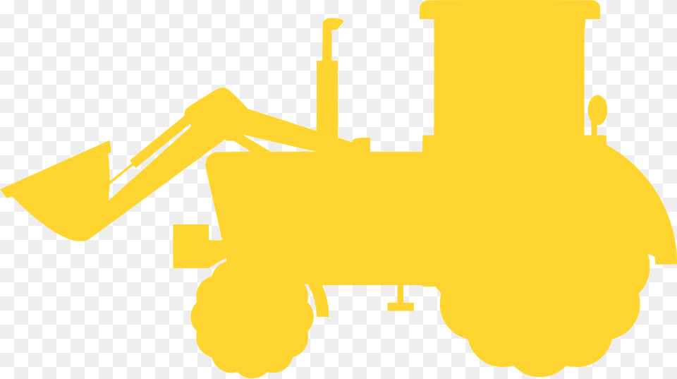 Tractor With A Loader Bucket Silhouette, Machine, Outdoors, Nature, Bulldozer Free Transparent Png
