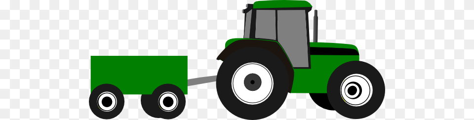 Tractor With Wagon Clipart, Transportation, Vehicle, Bulldozer, Machine Png Image