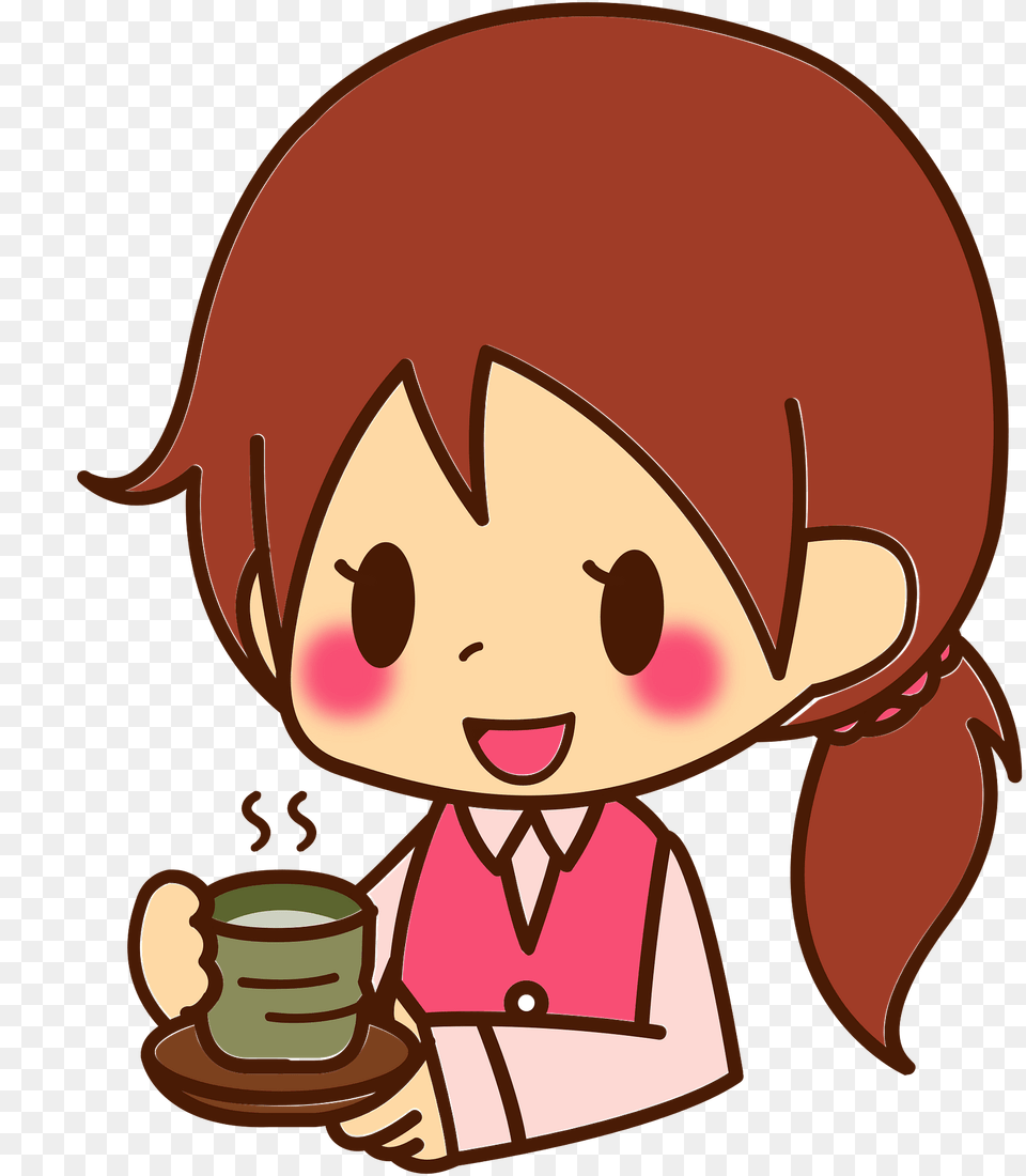 Tracy Office Lady Is Drinking Tea Clipart, Book, Comics, Publication, Animal Free Transparent Png