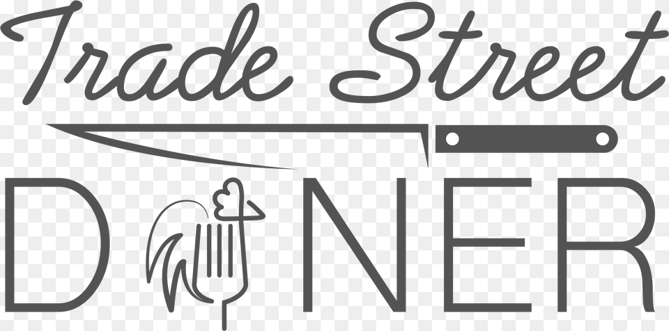 Trade St Diner, Cutlery, Fork, Text Free Transparent Png