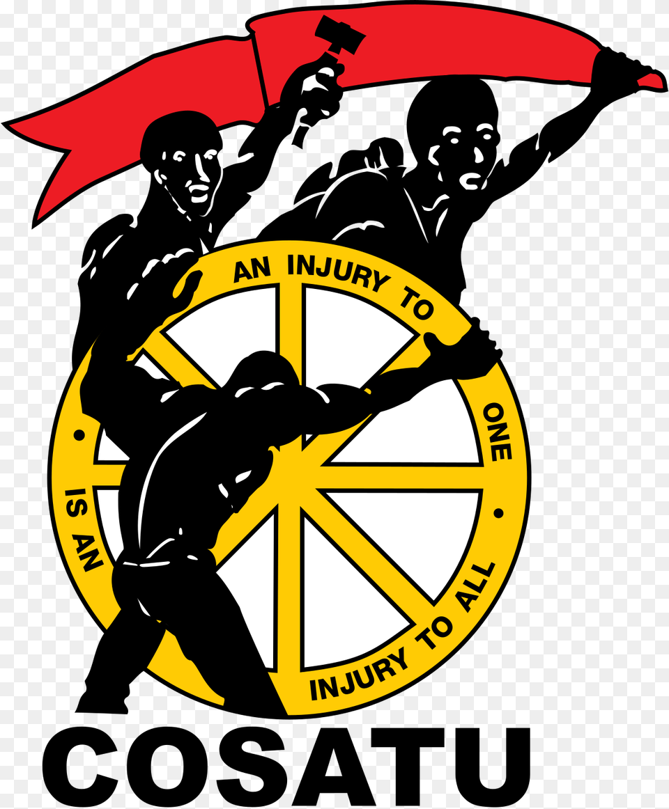 Trade Unions In South Africa, Logo, Machine, Wheel, Person Free Png Download