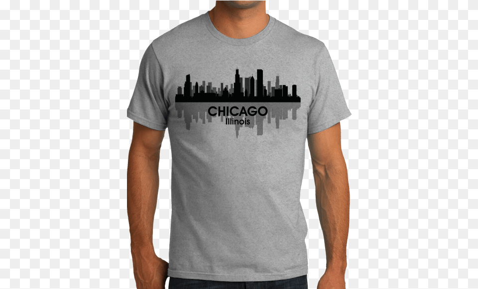 Trademark Fine Art Chicago Skyline Canvas Artwork By, Clothing, T-shirt, Shirt Free Png Download