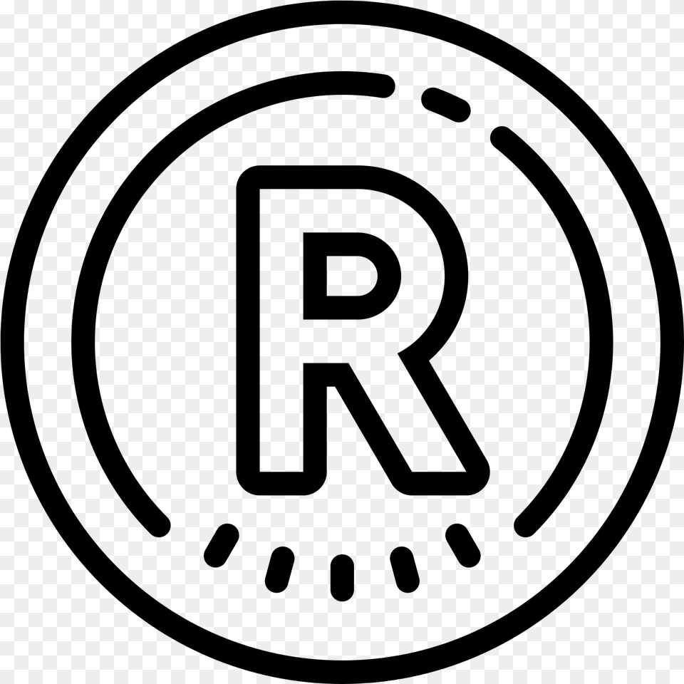 Trademark Symbol Red Rupee Icon, Gray Png Image