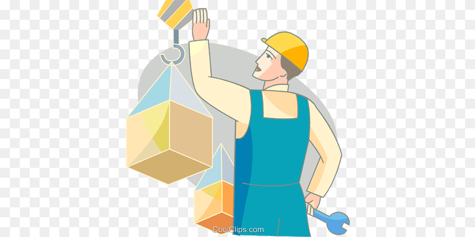 Trades People Royalty Vector Clip Art Illustration, Worker, Person, Box, Cardboard Free Png Download