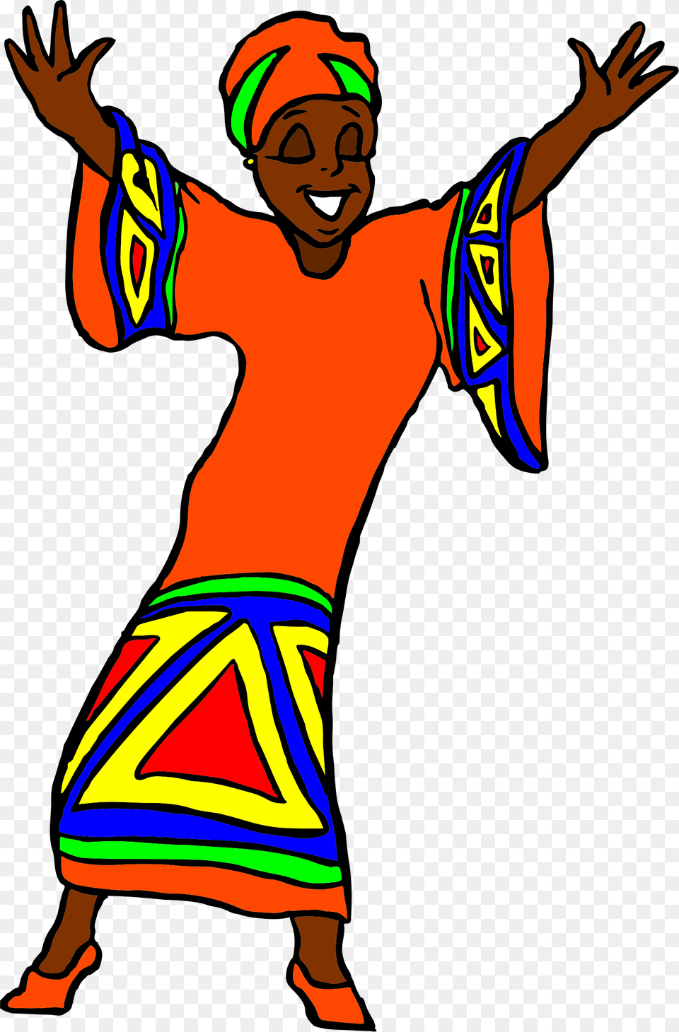 Traditional African Girl Clipart, Dancing, Leisure Activities, Person, Face Free Png Download