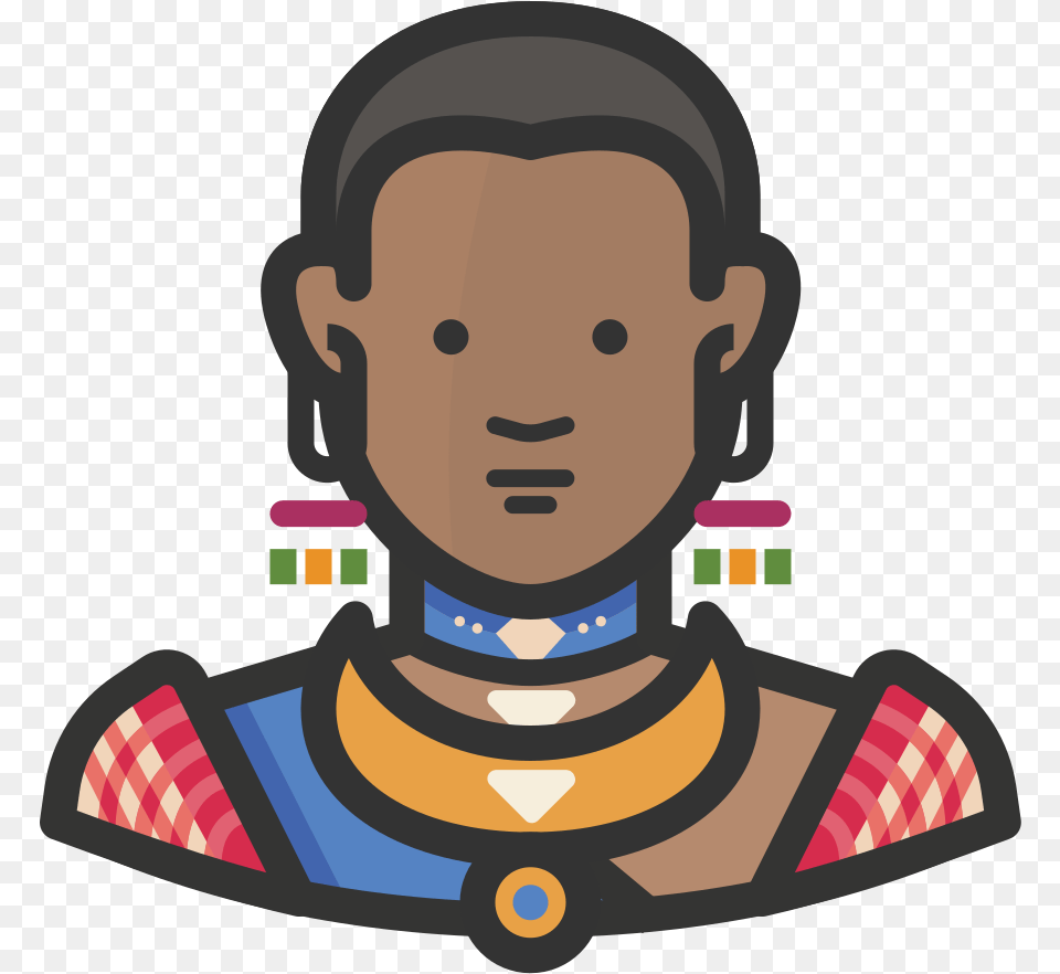 Traditional African Woman Icon African Woman Icon, Accessories, Person, Necklace, Neck Free Png