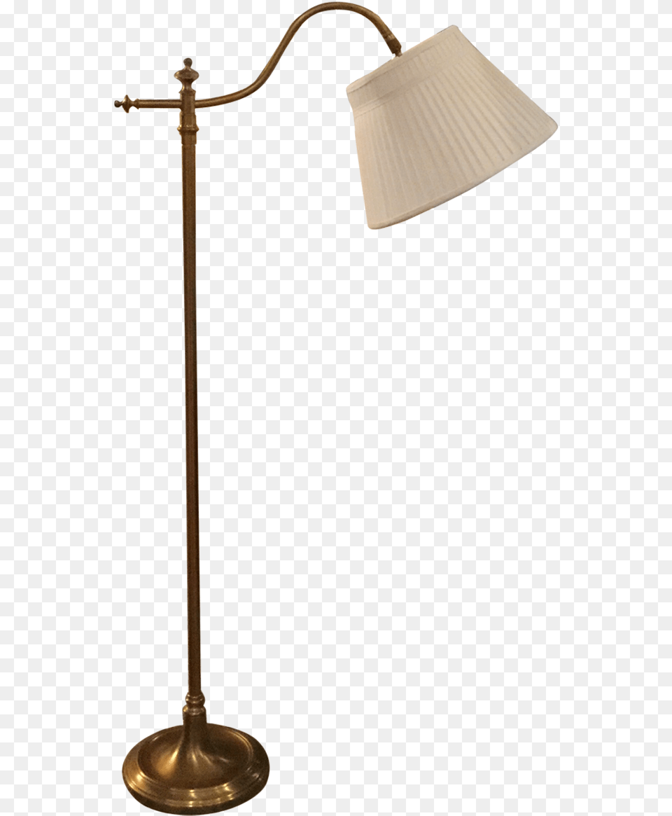 Traditional Antiqued Brass Floor Lamp Lampshade Png Image