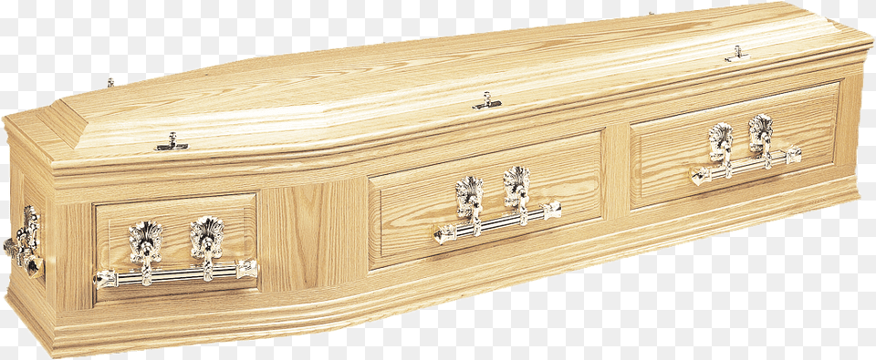 Traditional Cambridge Oak Coffin Tudor Rose Coffin, Funeral, Person, Machine, Screw Free Png