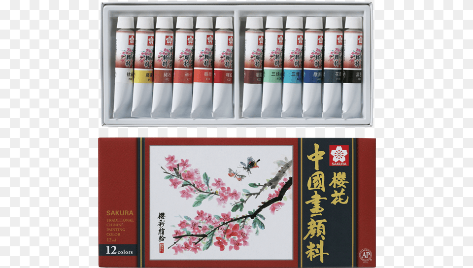 Traditional Chinese Painting Color Sakura Traditional Chinese Painting Color, Flower, Plant, Paint Container, Can Free Png Download
