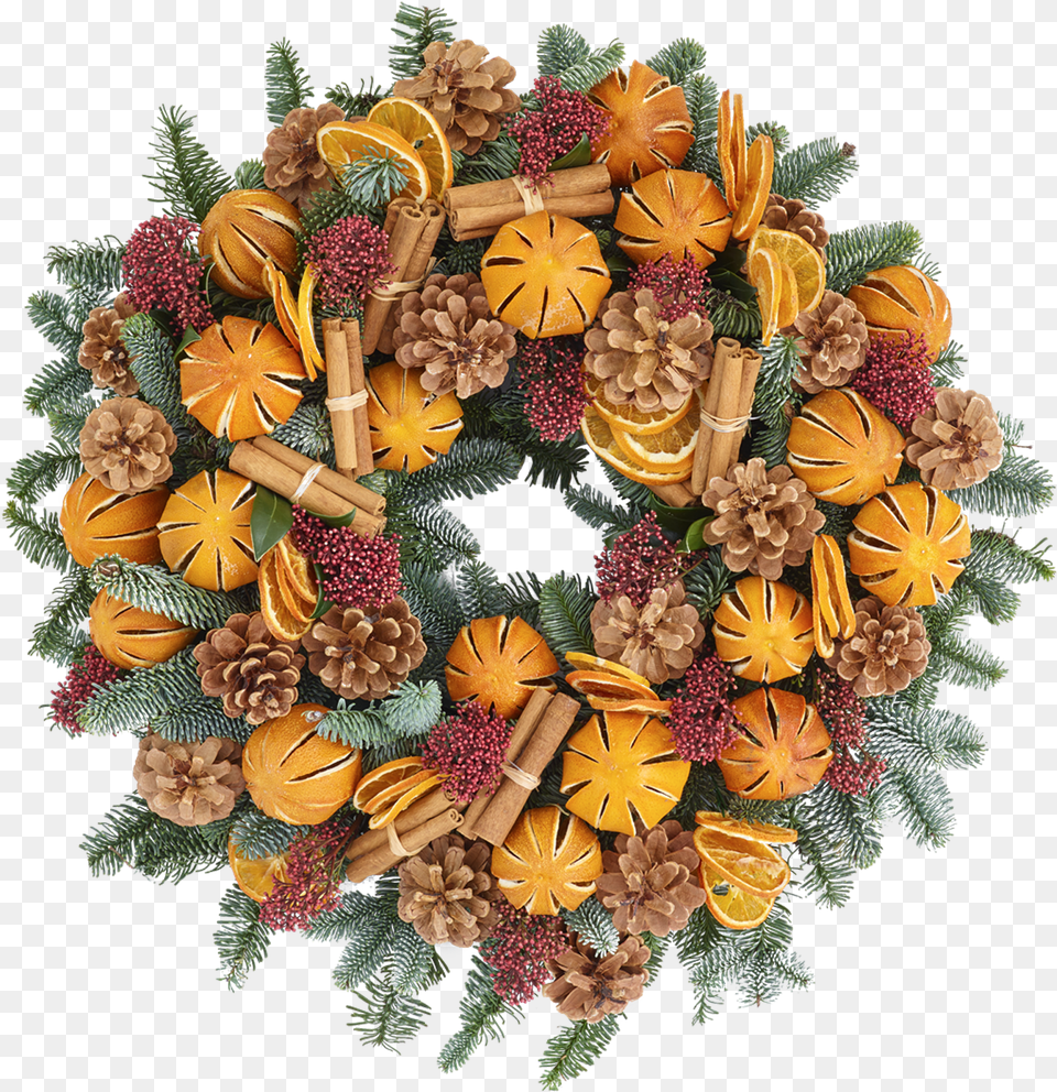 Traditional Christmas Door Wreath, Plant Free Transparent Png