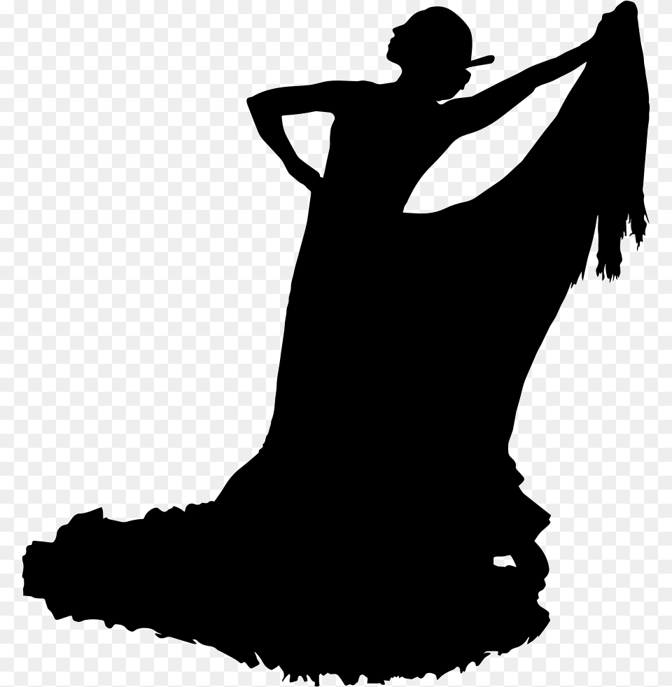 Traditional Feminine Flamenco Dancer Silhouette Traditional Dance Icon, Leisure Activities, Dance Pose, Dancing, Person Free Png