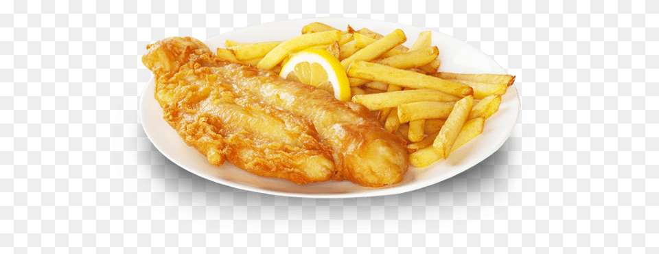 Traditional Fish And Chips, Food, Fries, Citrus Fruit, Fruit Free Png Download
