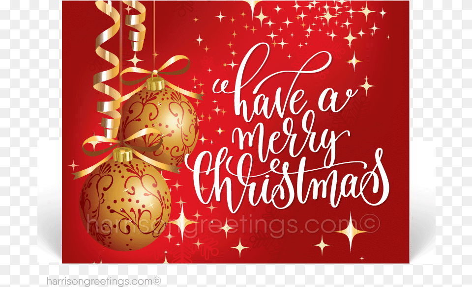Traditional Gold Merry Christmas Postcards Merry Christmas Postcard, Envelope, Greeting Card, Mail Free Png Download