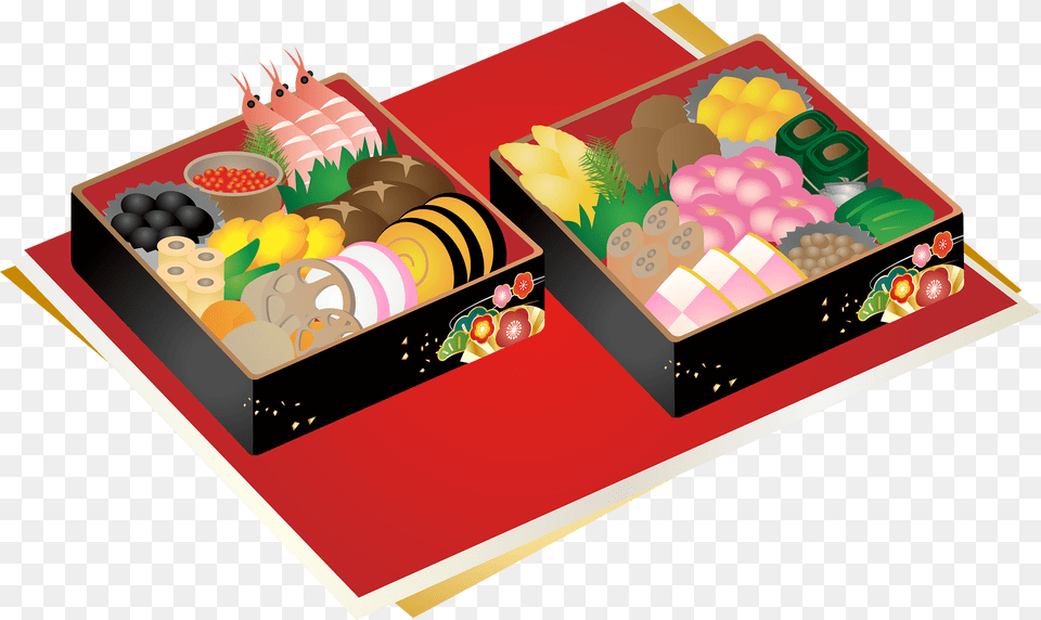 Traditional Japanese New Year Foods Clipart, Dish, Food, Meal, Grain Free Png