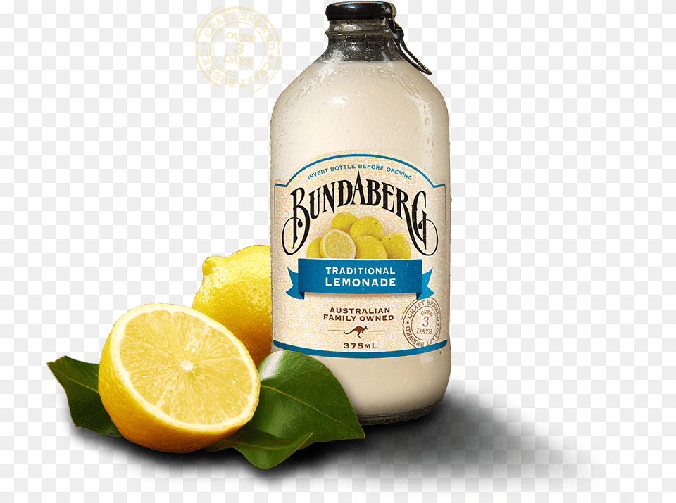 Traditional Lemonade Bundaberg Traditional Lemonade, Beverage, Citrus Fruit, Food, Fruit Png Image