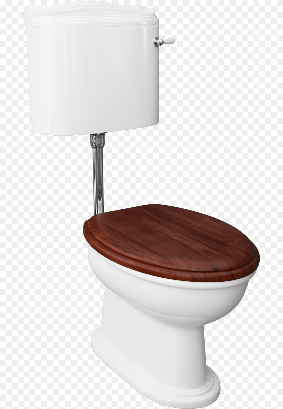 Traditional Low Level Toilet With Mahogany Toilet Seat Toilet Seat, Indoors, Lamp, Bathroom, Room Png