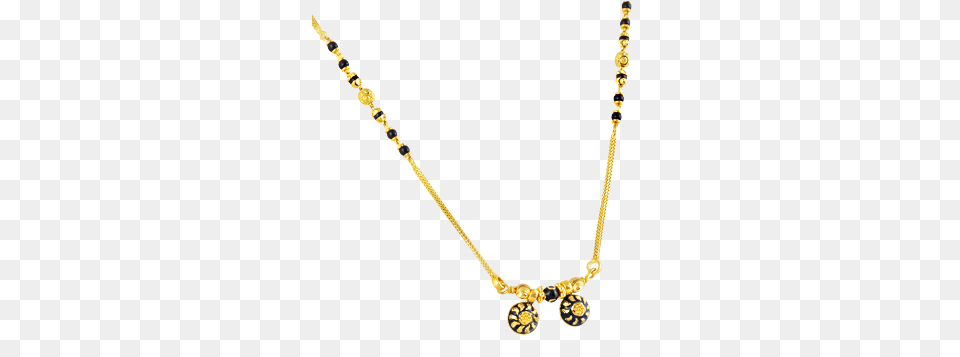 Traditional Mangalsutra With Black Beads In 22kt Yellow Mini Mangalsutra Design, Accessories, Jewelry, Necklace, Diamond Png Image