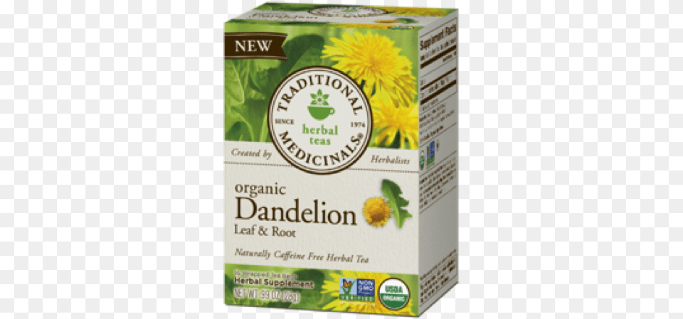 Traditional Medicinals Dandelion Tea Traditional Medicinals Dandelion Leaf And Root Tea, Herbal, Herbs, Plant, Flower Png
