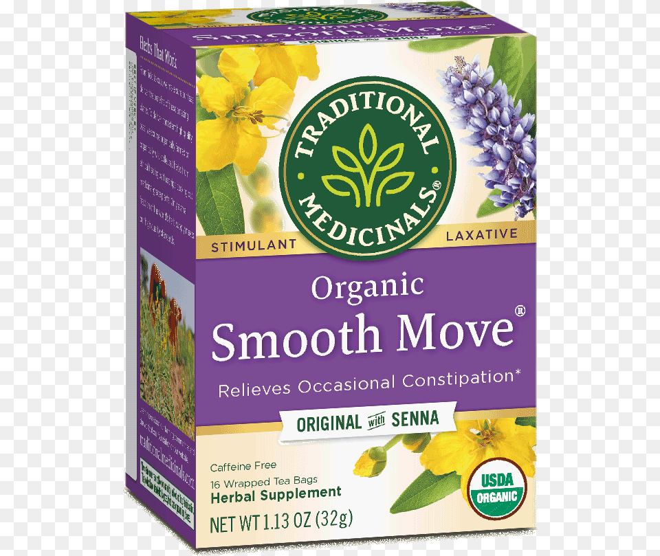 Traditional Medicinals Tea Smooth Move Peppermint, Herbal, Herbs, Plant, Flower Png