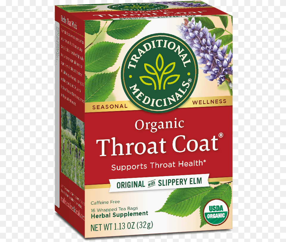 Traditional Medicinals Throat Coat, Herbal, Plant, Herbs, Beverage Free Png