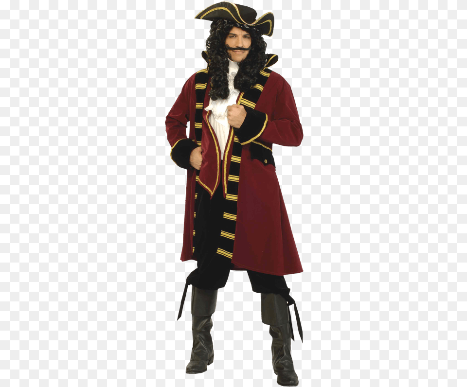 Traditional Men S Pirate Captain Costume, Clothing, Coat, Person Free Png Download