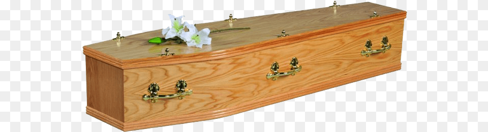 Traditional Oak Coffin Coffin, Box, Funeral, Person Png Image