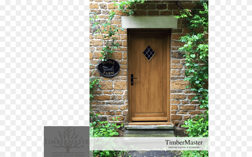 Traditional Oak Door In Northants Home Door, Ivy, Plant, Wood, Brick Png