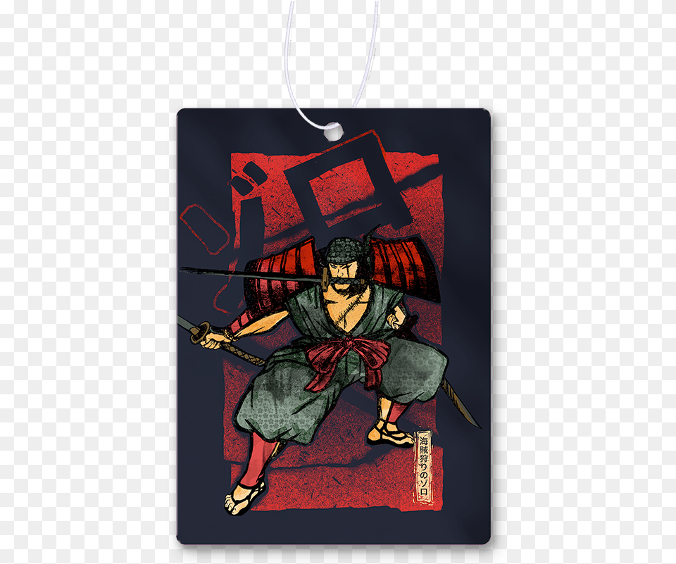 Traditional Samurai Zoro Air Freshener Cartoon, Person, Book, Publication, Comics Png Image