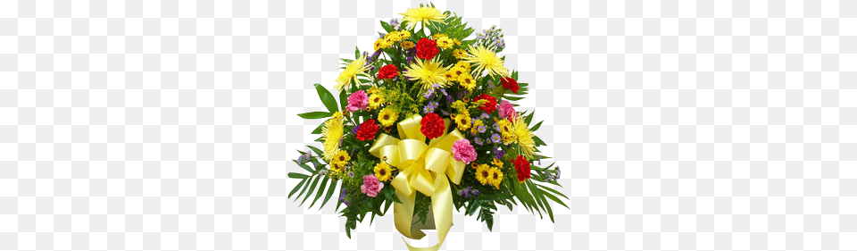 Traditional Sympathy Basket In Bright Colors Bouquet, Flower, Flower Arrangement, Flower Bouquet, Plant Free Png Download