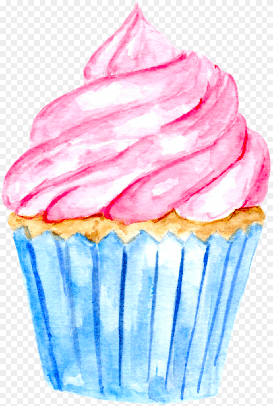 Traditional U2014 Kristine Lee Designs Pink Watercolor, Cake, Cream, Cupcake, Dessert Free Transparent Png