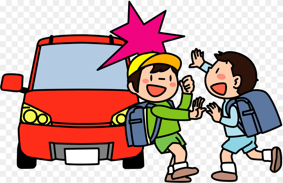 Traffic Accident Car Almost Hits Children Clipart, Baby, Person, Face, Head Free Png