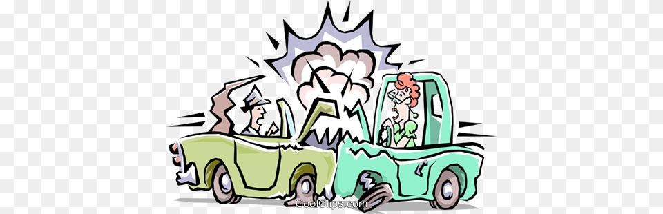 Traffic Accident Royalty Vector Clip Art Illustration, Vehicle, Truck, Transportation, Pickup Truck Png