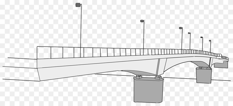Traffic Bridge Black And White Clipart, Arch, Architecture, Freeway, Overpass Free Transparent Png
