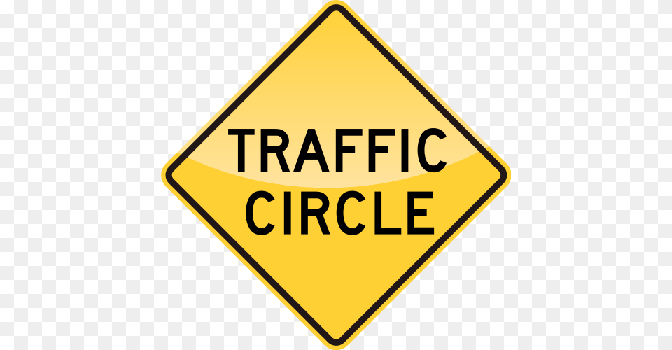 Traffic Circle Slower Traffic Keep Right Sign, Road Sign, Symbol Free Png