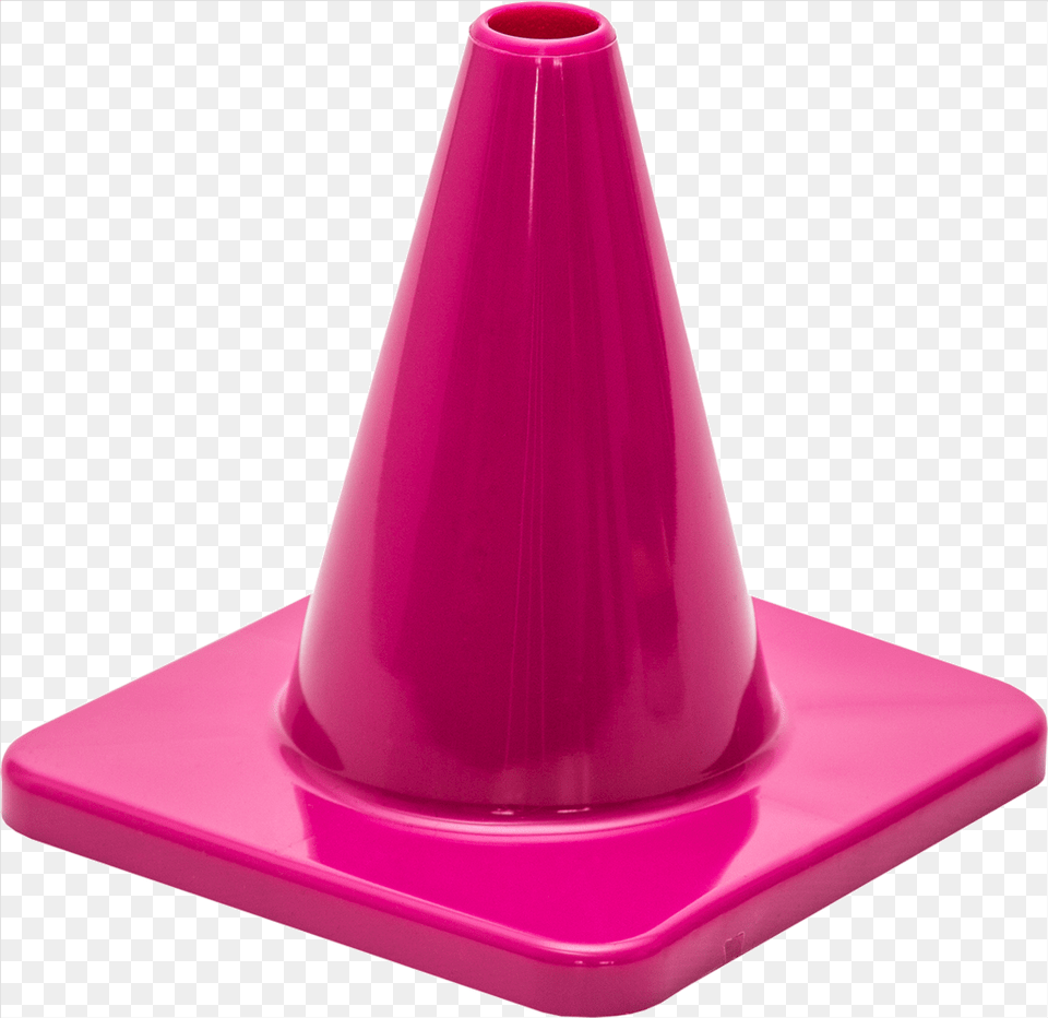 Traffic Cone 100mm Pink Plain Plastic Png Image