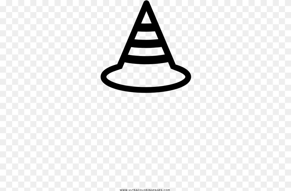 Traffic Cone Coloring, Gray Png Image