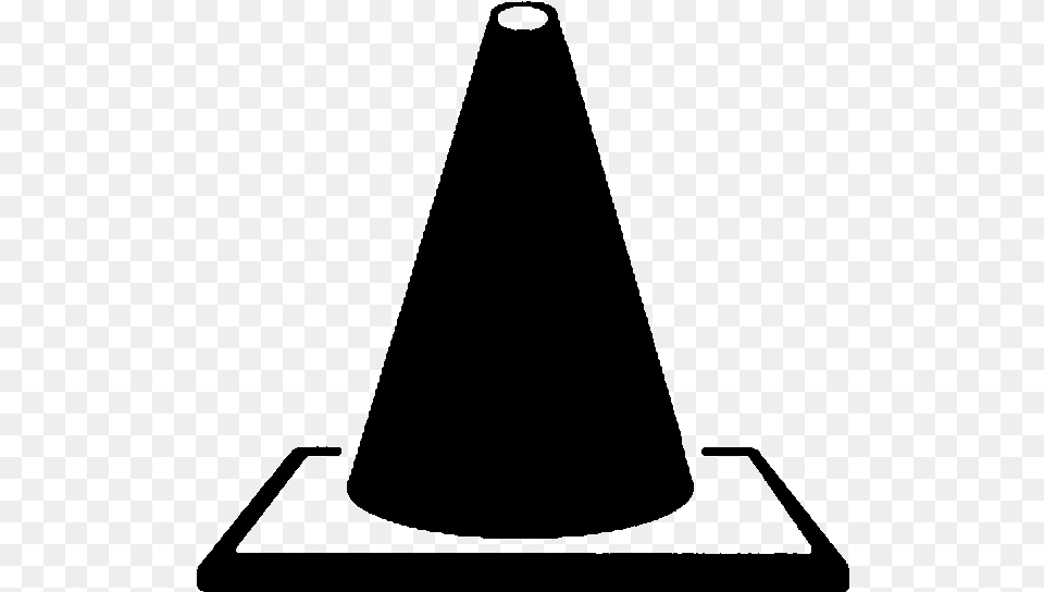 Traffic Cone Emblem Bo Clip Art Black And White Traffic Cone, Gray Png