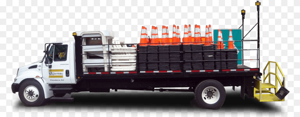 Traffic Control Cone Truck, Transportation, Vehicle, Machine, Wheel Free Png Download
