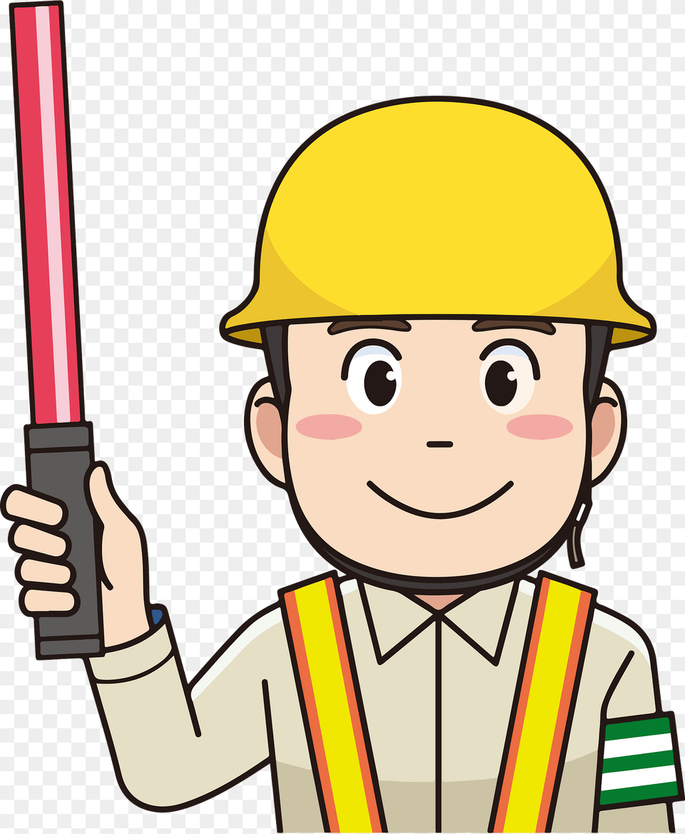 Traffic Guard Clipart, Helmet, Clothing, Hardhat, Person Free Png Download