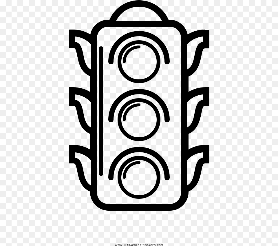 Traffic Light Coloring, Gray Png