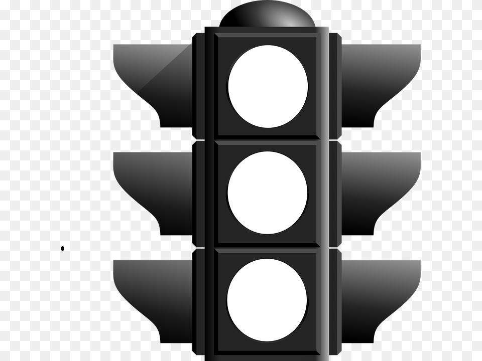 Traffic Light Sign Stop Blank White Traffic Light Black And White, Traffic Light, Mailbox Free Png