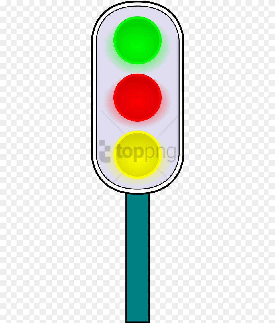 Traffic Lightyellowsignaling Devicesignclip Artlinecircletraffic Circle, Light, Traffic Light Free Png